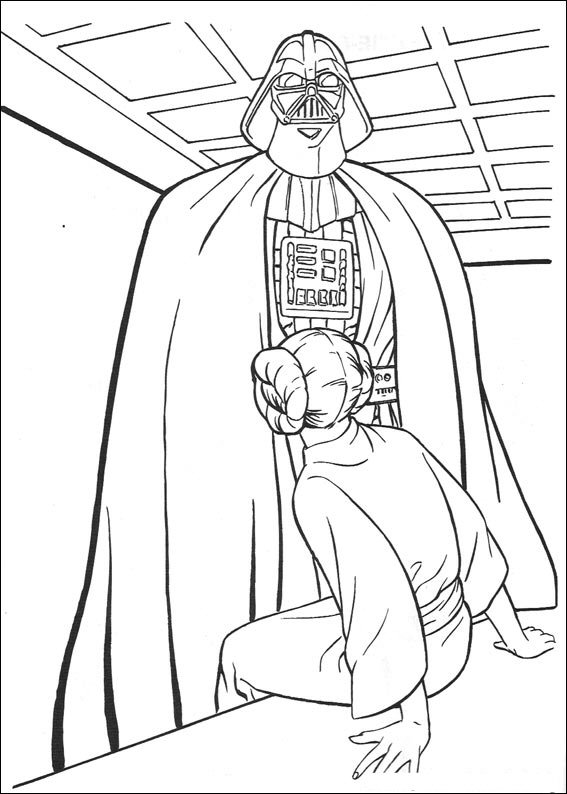 Plansa de colorat cu Star Wars 52 58